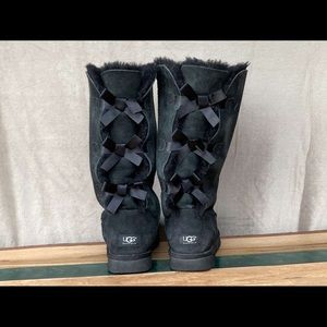 Ugg Bailey Bow Tall Black 10